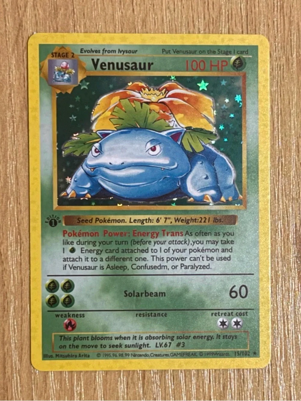 Venusaur base set vintage customized cards